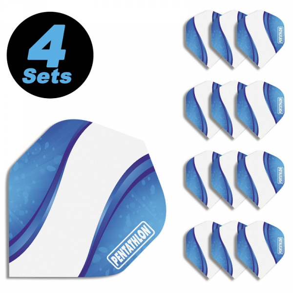 4 Flight Sets (12 pcs) Standard Polyester blue