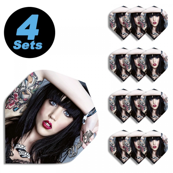 4 Flight Sets (12 pcs) Standard Polyester girl