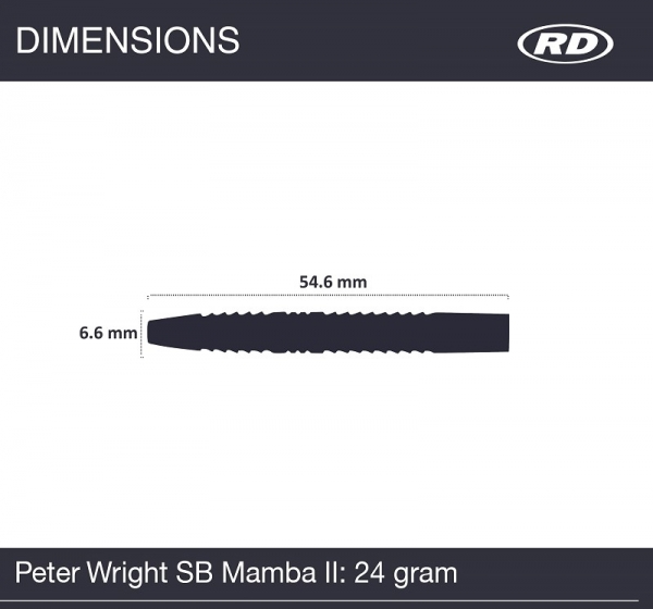 Steel Darts (3 pcs) Peter Wright Mamba 2