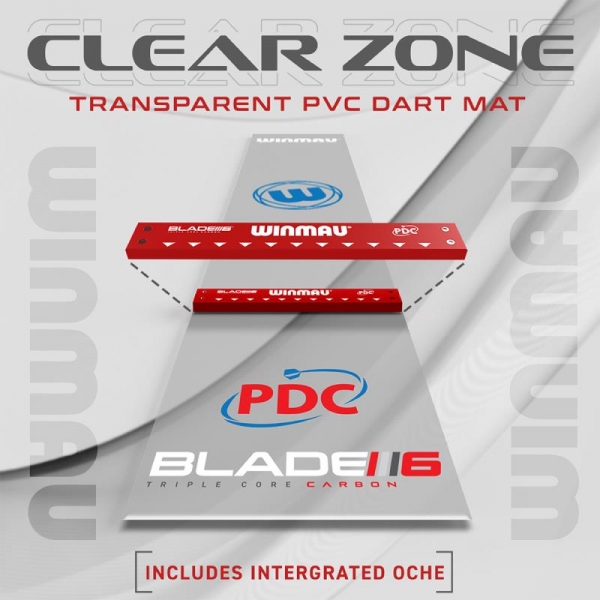 Dartmatte Clearzone PVC Winmau mit Oche