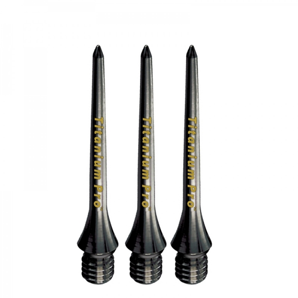 26 mm Darttip Steel (3 pcs) Titanium Pro black 2BA