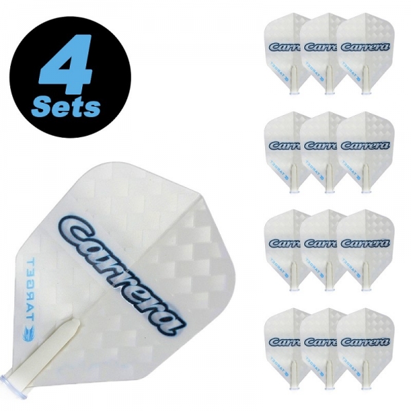 4 Flight Sets (12 pcs.) Standard Polyester Carrera white