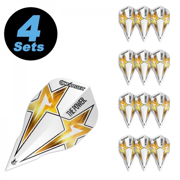 4 Flight Sets (12 pcs.) Edge Power Star white