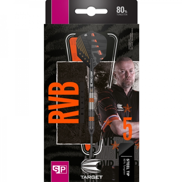 Steel Darts  (3 pcs)  Raymond Van Barneveld 80% Black SP 2023