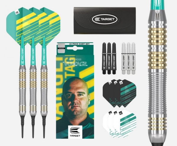 18 g Darts (3 pcs) Rob Cross Silver Brass Softtip