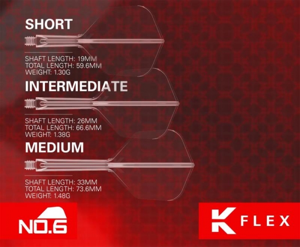 K-FLEX (3 Stk) Flight & Schaft (No 6) clear