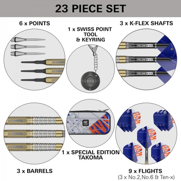 Soft Dartset CHRONO Raymond van Barneveld RVB 95%