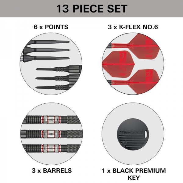 Darts (3 pcs) Gabriel Clemens 95K Soft Tip