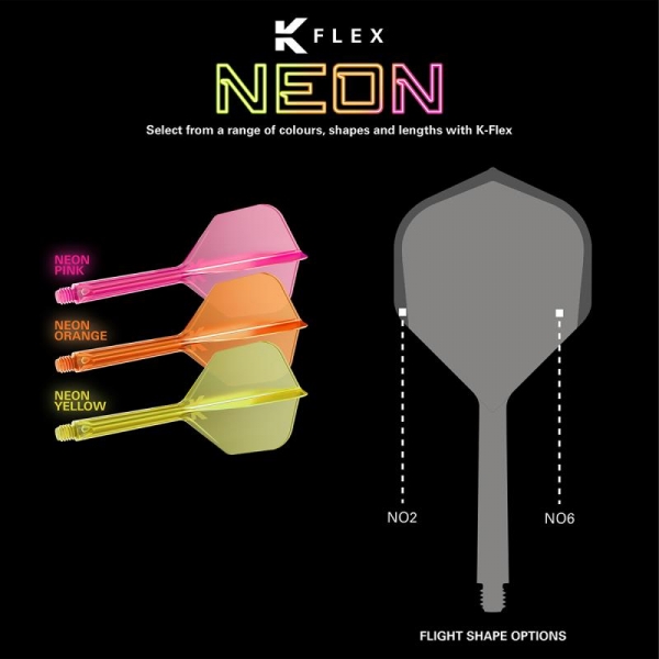 K-FLEX (3 Stk) Flight & Schaft (No 6) neon orange