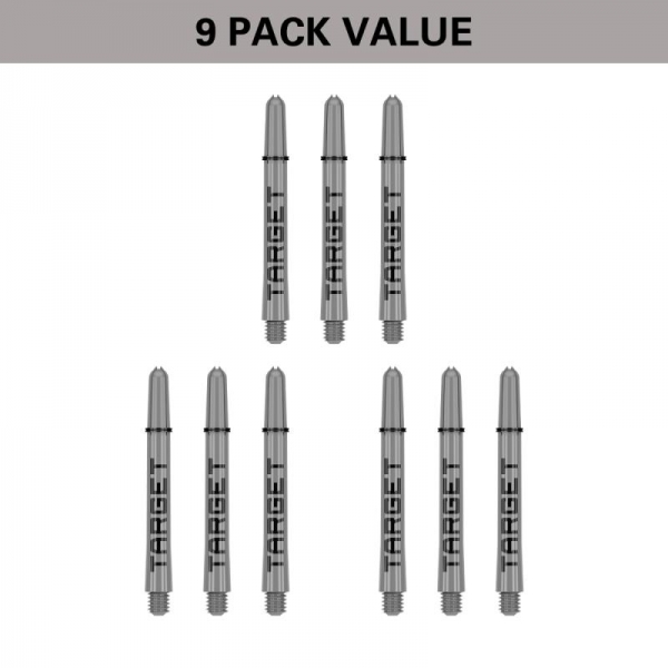 Shaft set (9 pcs) Nylon Pro Grip TAG grey & black 2BA