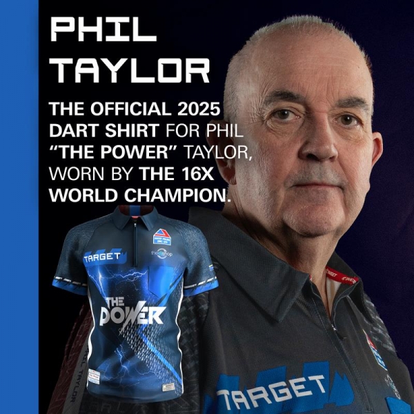 Dartshirt Coolplay Phil Taylor kragenlos 2025