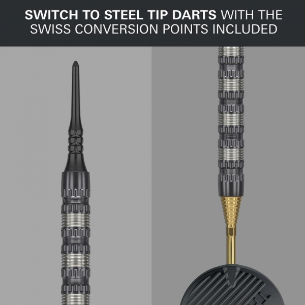 18g Dartset (3 Stk) Rob Cross Black 95K Soft Tip