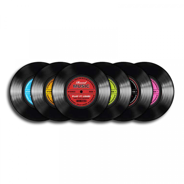 Vinyl Records Coasters - Record Music - Set of 6