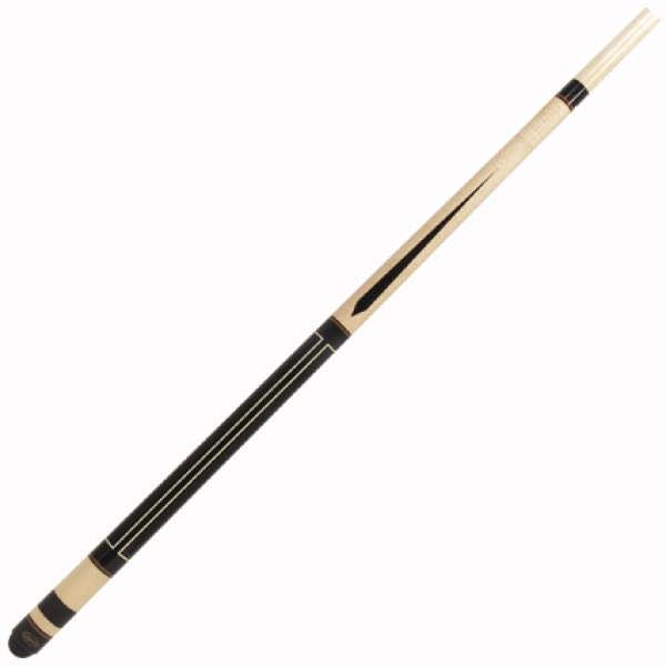 Carom Cue 2-Piece Set Laperti brown 12 mm glue on tip with case, L:140 cm