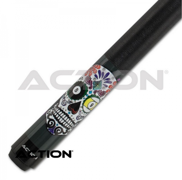 Pool Cue 2-piece Action Calavera / 13 mm glue on tip / L:148 cm