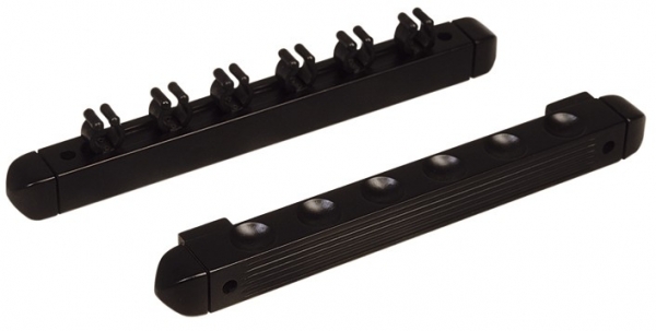Cue Wall Rack for 6 Cues black