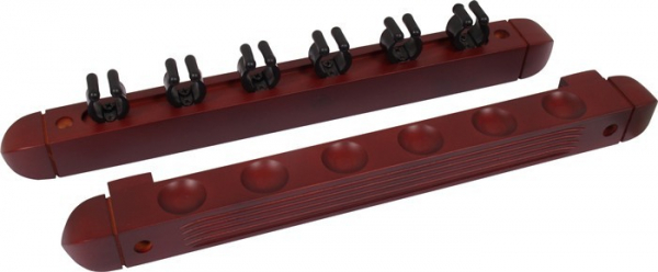 Wooden Wall Cue rack for 6 Cues