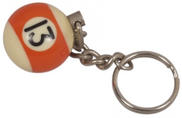 Keychain Pool Ball 25mm no. 13