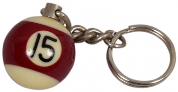 Keychain Pool Ball 25mm no. 15