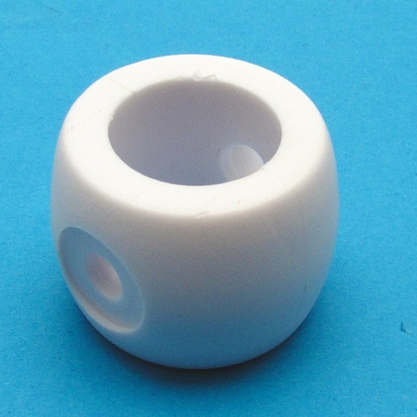 Collar white for goalie rod 16 mm with fixing hole, 4 pcs.
