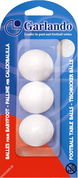 3 pcs Soccertable ball white d 33 mm 17g