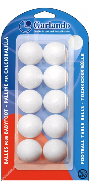 10 pcs Soccertable ball white d 33 mm 17g