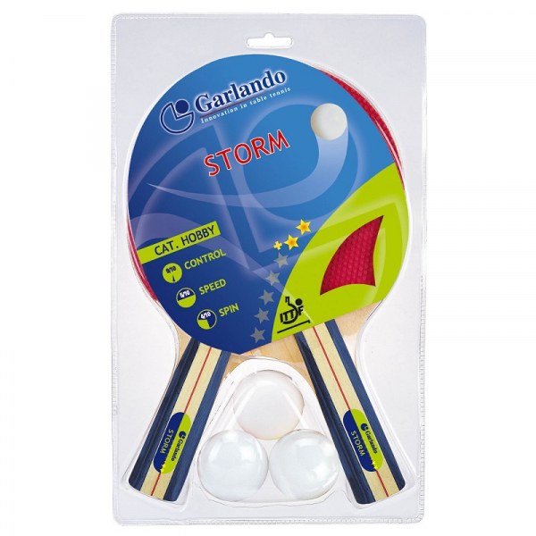 Table tennis Racket Set 2 bats & 3 balls 1 star ITTF