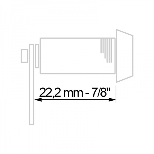 Single Bitted Disc Tumbler Lock KD 22,30 mm - 7/8"