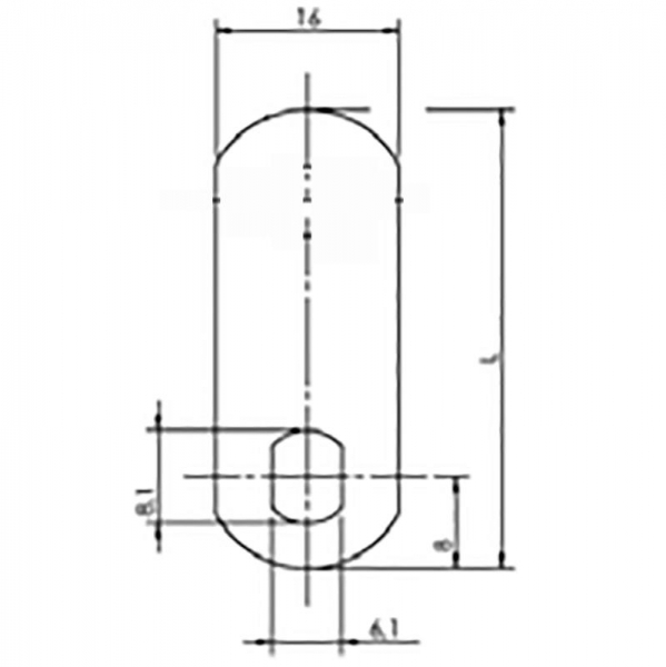 Cam straight 30 x 16 mm 2.2 mm hole 8.1 x 6.1 mm