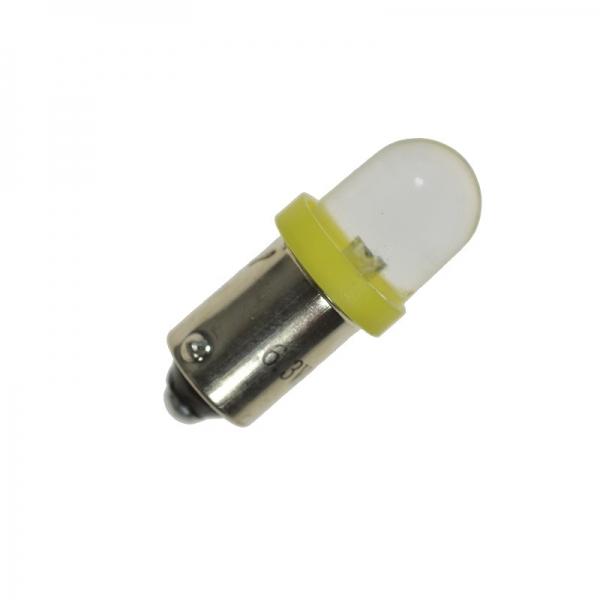 Pinball LED BA9S 6,3 Volt AC Clear round Top 40° Angles