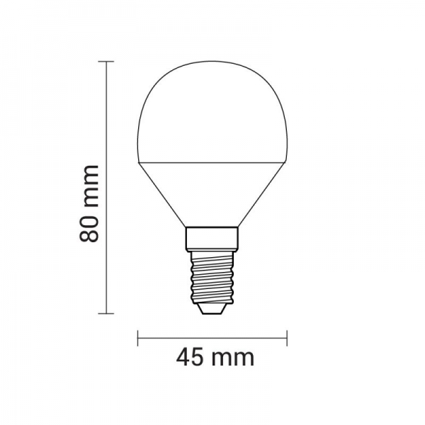 LED bulb plastic E14 6W 230 Volt
