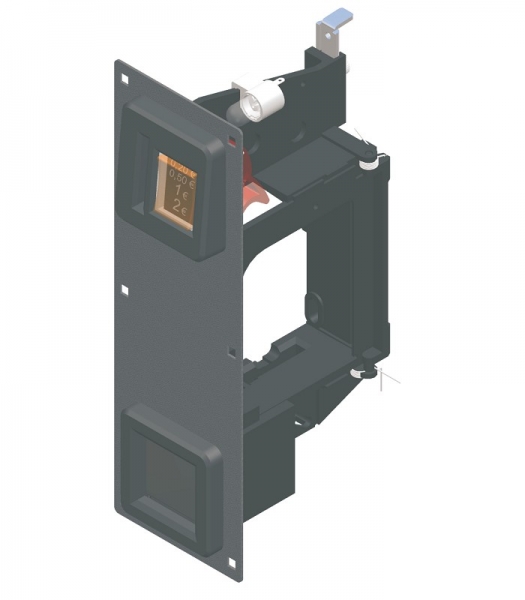 Vertical Frontplate with eject frame for 3,5" coinvalidator