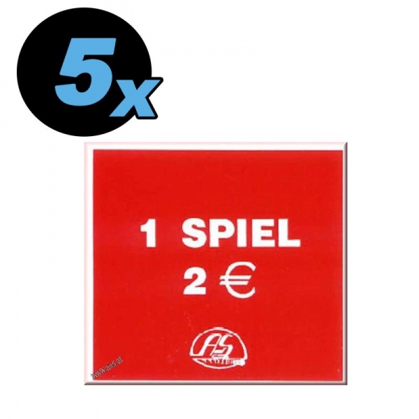 Self-adhesive sticker 1 Spiel 2,- Euro