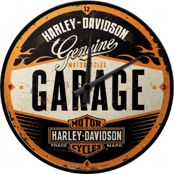 Wall clock - Harley Davidson Garage