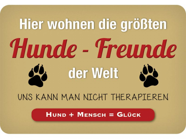 Hänge Blechschild Hunde-Freunde