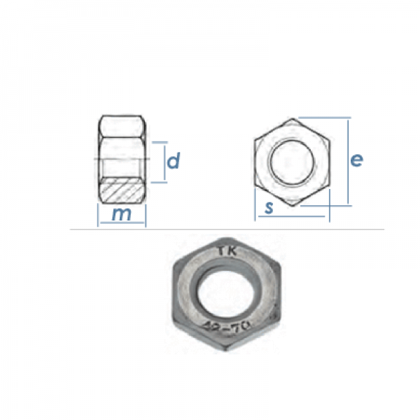 Mutter M4 Hex 7mm