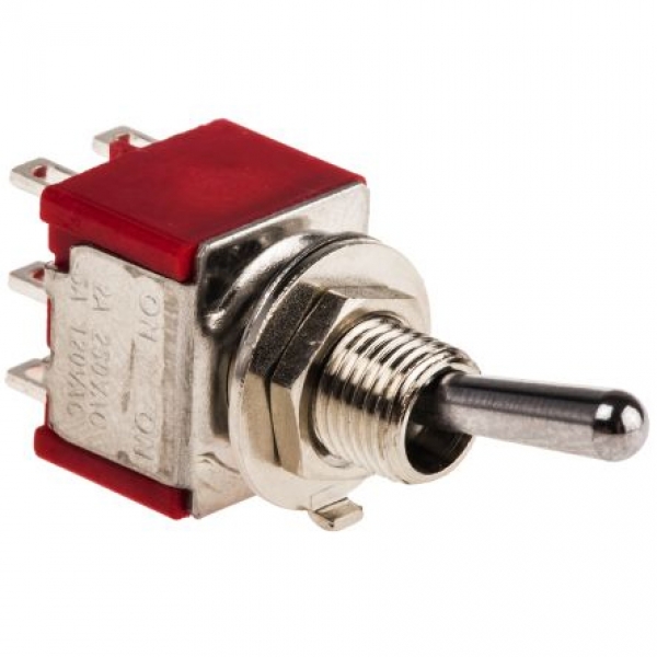 Toggle Switch DPDT On-On, 5 A  28 V dc, Panel Mount
