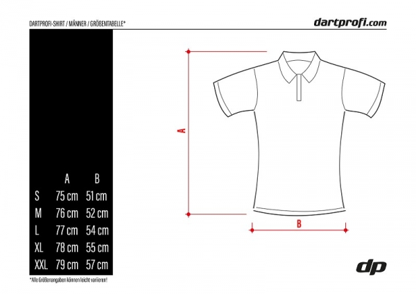 Dartprofi sport dart shirt white for men
