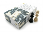 Schachfiguren schwarz/weiss Königshöhe 77mm