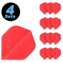 4 Flight Sets (12 pcs) Standard Nylon red