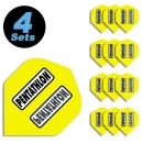4 Flight Sets (12 pcs) Standard Polyester PenTathlon yellow