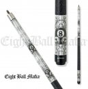 Pool Cue 2-piece Eight Ball Mafia Nr. 3 / 13 mm glue on tip / L:148 cm