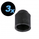 Cue Rubber Push On Bumper black short, 3 pcs.