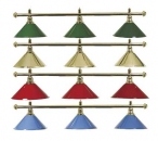 Billiard lamp 3 shades hangig bar colour gold