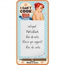 Magnetic notepads - I can t cook - WHO cares? - 10 x 20 cm